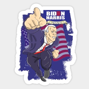 Biden Harris 2020 (comic style) Sticker